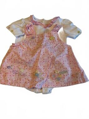 Quiltex Pink Baby Sundress with White Bodysuit